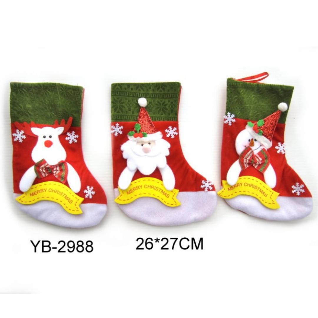 YB-2988 聖誕襪-老公公/雪人/麋鹿